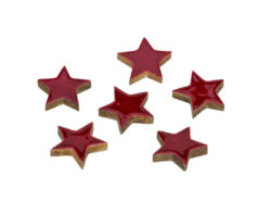 DOP Hvězdy, mangové dřevo, červená, box 6ks