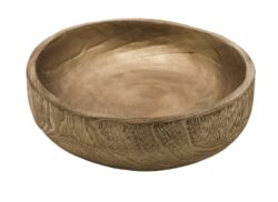 Mísa kruhová dřevěná, zlatá, 35x10cm - Msyandobyzeskla,keramiky,kovuaplastujsou krsnvnon dekorace. Vyberte si z rznch styl, barev a tvar. Objednejte si jet dnes!