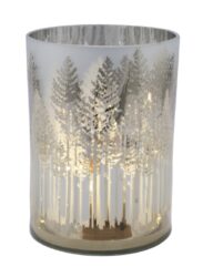 Svícen skleněný Stříbrný les,15x20cm - Objednejte si nae krsn a kvalitnvnon dekorace. Vytvote si magickou atmosfru s naimi lucernamia svcny. Inspirujte se na naich socilnch mdich.