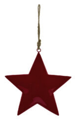 VDT Závěs hvězda, kovový, červená, 8x1x8cm, ks