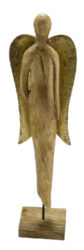 VDT Dekorace anděl, mangové dřevo, zlatá patina, 18x11,5x84cm, ks
