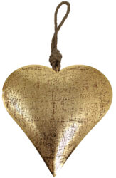 Závěs srdce QUERIDO, zlatá, 30x30cm - Popis se pipravuje - mono na dotaz