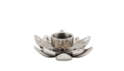 Svícen na čajovku LILIA, stříbrná, pr. 13cm,x4cm - Krásný dekorativní svícen na čajovou svíčku