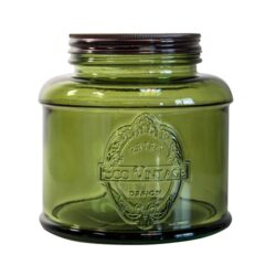 Dóza s víčkem VINTAGE 1,5L, olivově zelená - Oživte svůj domov s našimi dózami z recyklovaného skla. Vyberte si z naší široké nabídky pro dokonalou harmonii ve vašem interiéru!