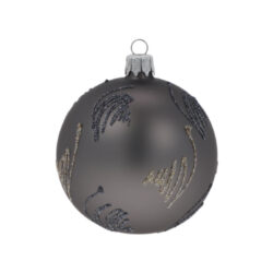 Ozdoba vánoční koule, šedá, 8cm - Popis se pipravuje - mono na dotaz