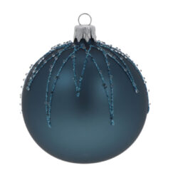 Ozdoba vánoční koule, modrá, 8cm - Popis se pipravuje - mono na dotaz