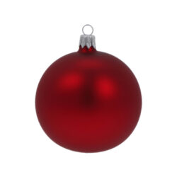 Ozdoba vánoční koule, červená|mat, 6cm - Popis se pipravuje - mono na dotaz
