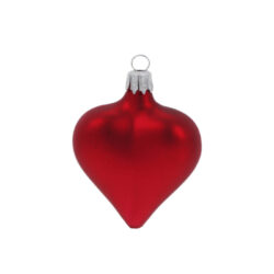 Ozdoba vánoční srdce, červená|mat, 5,5cm - Popis se pipravuje - mono na dotaz