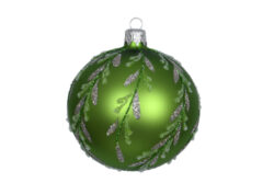 Ozdoba vánoční koule, zelená, 8cm - Popis se pipravuje - mono na dotaz