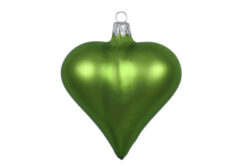 Ozdoba vánoční srdce, zelená|mat, 9cm - Popis se pipravuje - mono na dotaz