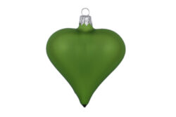 Ozdoba vánoční srdce, zelená|mat, 9cm - Popis se pipravuje - mono na dotaz