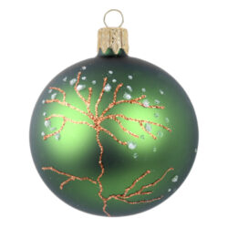 DOP VDT Ozdoba vánoční koule, stromek zelený, 8cm