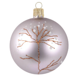 DOP VDT Ozdoba vánoční koule, stromek hnědý, 8cm