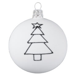 DOP VDT Ozdoba vánoční koule, strom černý, 8cm