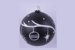 Ozdoba vánoční koule, ozdobená větvička, 8cm
