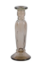 Svícen ANADIR, 22cm, lahvově hnědá|kouřová - Krásný svícen z ECO produktů VIDRIOS SAN MIGUEL 100% spotřebitelsky recyklované sklo s certifikací GRS.