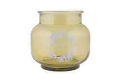 Váza BOTANICAL, pr.20x18cm|3L, zlatá/žlutá - Krsn vza zECO produkt VIDRIOS SAN MIGUEL 100% spotebitelsky recyklovan sklo s certifikac GRS.