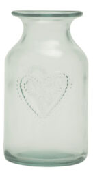 Váza CORAZON, 16cm, čirá - Krsn vza zECO produkt VIDRIOS SAN MIGUEL 100% spotebitelsky recyklovan sklo s certifikac GRS.