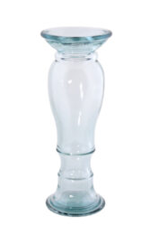 Svícen|váza 30cm, ABRIL, čirá - Krásný svícen z ECO produktů VIDRIOS SAN MIGUEL 100% spotřebitelsky recyklované sklo s certifikací GRS.
