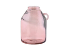 Váza s ouškem ALFA, 25,5cm, růžová - Objevte nai irokou kolekci uniktnch vz z recyklovanho skla. Prozkoumejte nai nabdku a najdte ten sprvn kousek pro v domov.