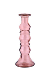 Svícen, pr.9x22cm, růžová - Krásný svícen z ECO produktů VIDRIOS SAN MIGUEL 100% spotřebitelsky recyklované sklo s certifikací GRS.