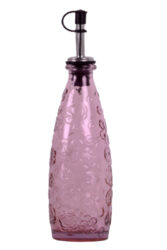 Lahev s nálevkou FLORA, růžová - Praktick lhev zECO produkt VIDRIOS SAN MIGUEL. 100% spotebitelsky recyklovan sklo s certifikac GRS.