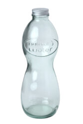 Lahev 1L, čirá - Praktická láhev z ECO produktů VIDRIOS SAN MIGUEL 100% spotřebitelsky recyklované sklo s certifikací GRS.