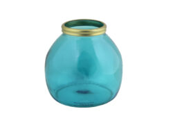 Váza MONTANA, 20cm|4,5L ,sv. modrá - Krsn vza zECO produkt VIDRIOS SAN MIGUEL 100% spotebitelsky recyklovan sklo s certifikac GRS.