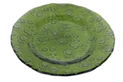 Talíř 20cm FLORA, zelená - Krásný talíř z ECO produktů VIDRIOS SAN MIGUEL.