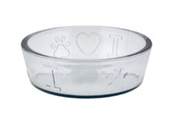 Miska pro psy|kočky, pr.23x7cm|1,6L, čirá - Stylov a udriteln misky pro mazlky z recyklovanho skla. Prozkoumejte nai kolekci jet dnes!