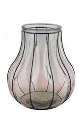 Váza FUSION, 30cm|6L, lahvově hnědá|kouřová - Krsn vza zECO produkt VIDRIOS SAN MIGUEL 100% spotebitelsky recyklovan sklo s certifikac GRS.