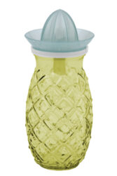 Sklenice s odšťavňovačem ANANAS, 0,7L, žlutá - Krsn sklenice zECO produkt VIDRIOS SAN MIGUEL 100% spotebitelsky recyklovan sklo s certifikac GRS.