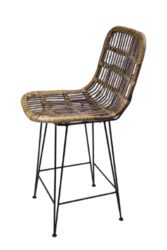 Židle barová, tmavá, 44x58x106cm - Elegantní barová židle pro zútulnění interiéru či zahrady.
