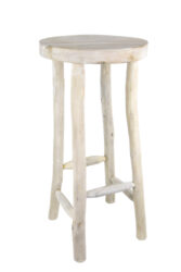 XXX Židle/stolička SUAR/TEAK, bílá|vymývaná, 38x75cm - Židle a křesla Van der Leeden. Ruční práce z přírodních udržitelných materiálů.