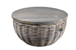 Stolek LATTEE, ratan/dřevo - Vkusný elegantní stolek.