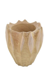 Váza RIBB, teaková, pr.15x18cm - Vzy Van der Leeden. Run prce z prodnch, udritelnch materil.