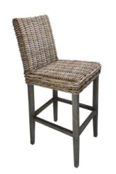 Židle barová,šedá, 48x60x120cm - Židle a křesla Van der Leeden. Ruční práce z přírodních udržitelných materiálů.